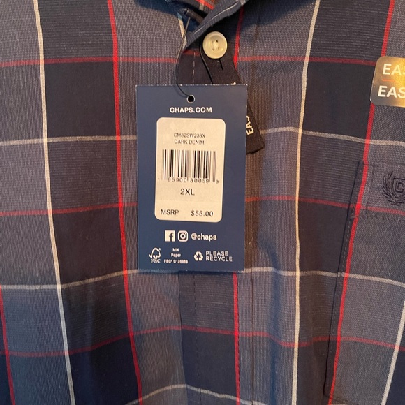 NWT Chaps easy care men’s button down - Picture 4 of 7